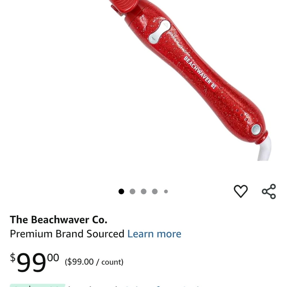 The Beachwaver Co. Red Hair Curler NIB - Picture 7 of 7